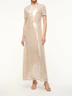 staud joy maxi dress pink Staud Joy Maxi Pink Dress by Staud
